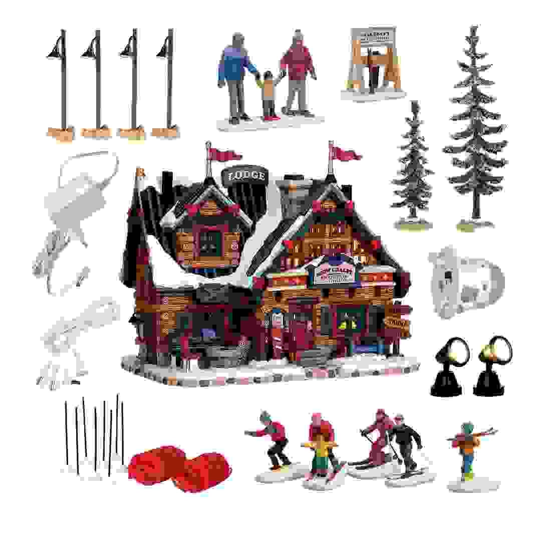 Lemax Apres-Ski Lodge Set Festive Decor W/Adaptor (Multicolor, 550 mAh)