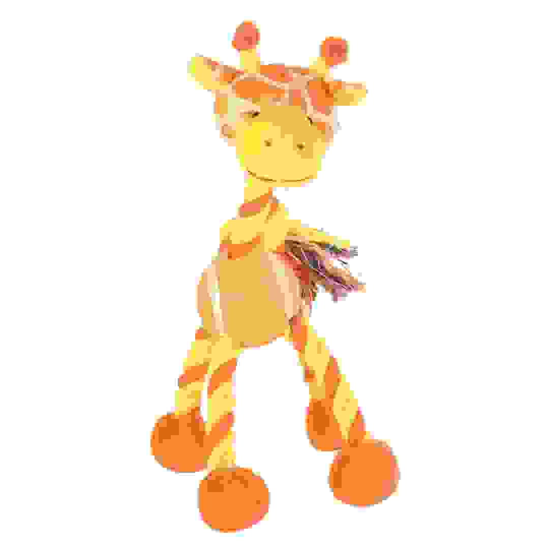 Trixie Rope Animal W/Tennis Ball Dog (Orange, 28 cm)
