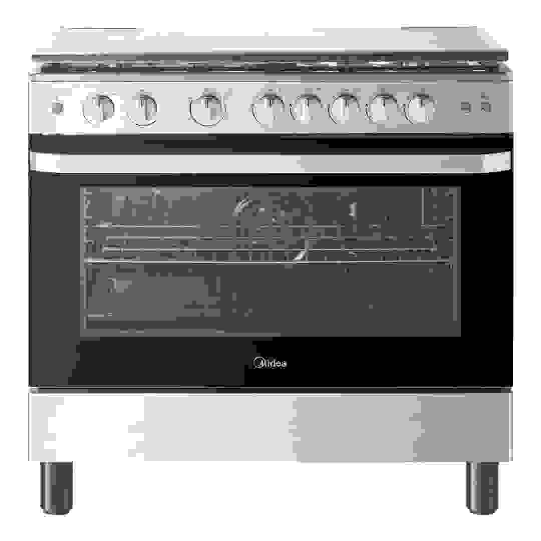 Midea Freestanding 5-Burner Full Gas Cooker W/Oven, MFO-MG36LE(SS)-C (90 x 60 cm)