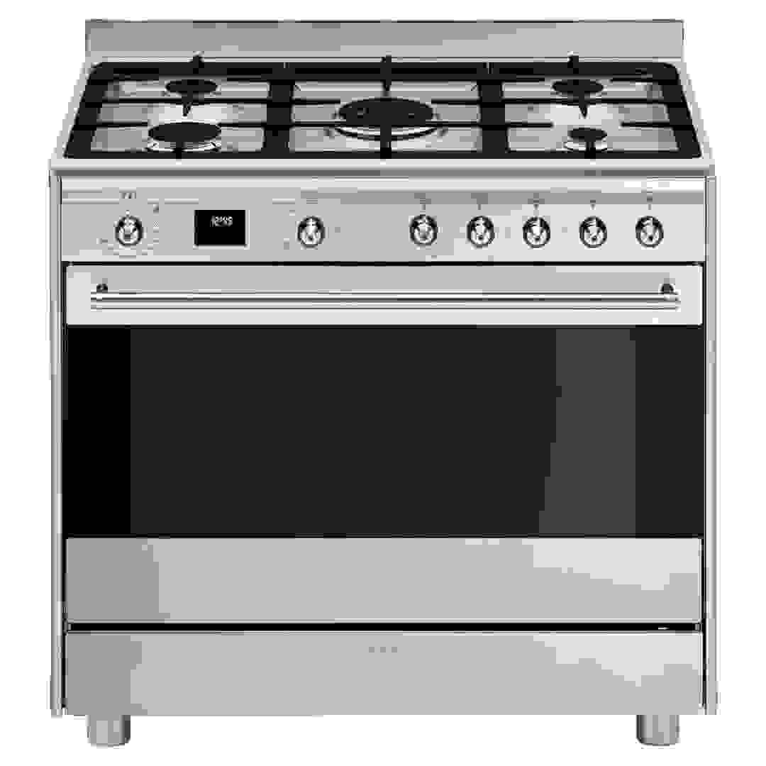 موقد غاز سميج كونسرت كومبينيشن 5 شعلات مع فرن كهربائي SSA91MAX2 (129 لتر، 90 × 90 × 60 سم)