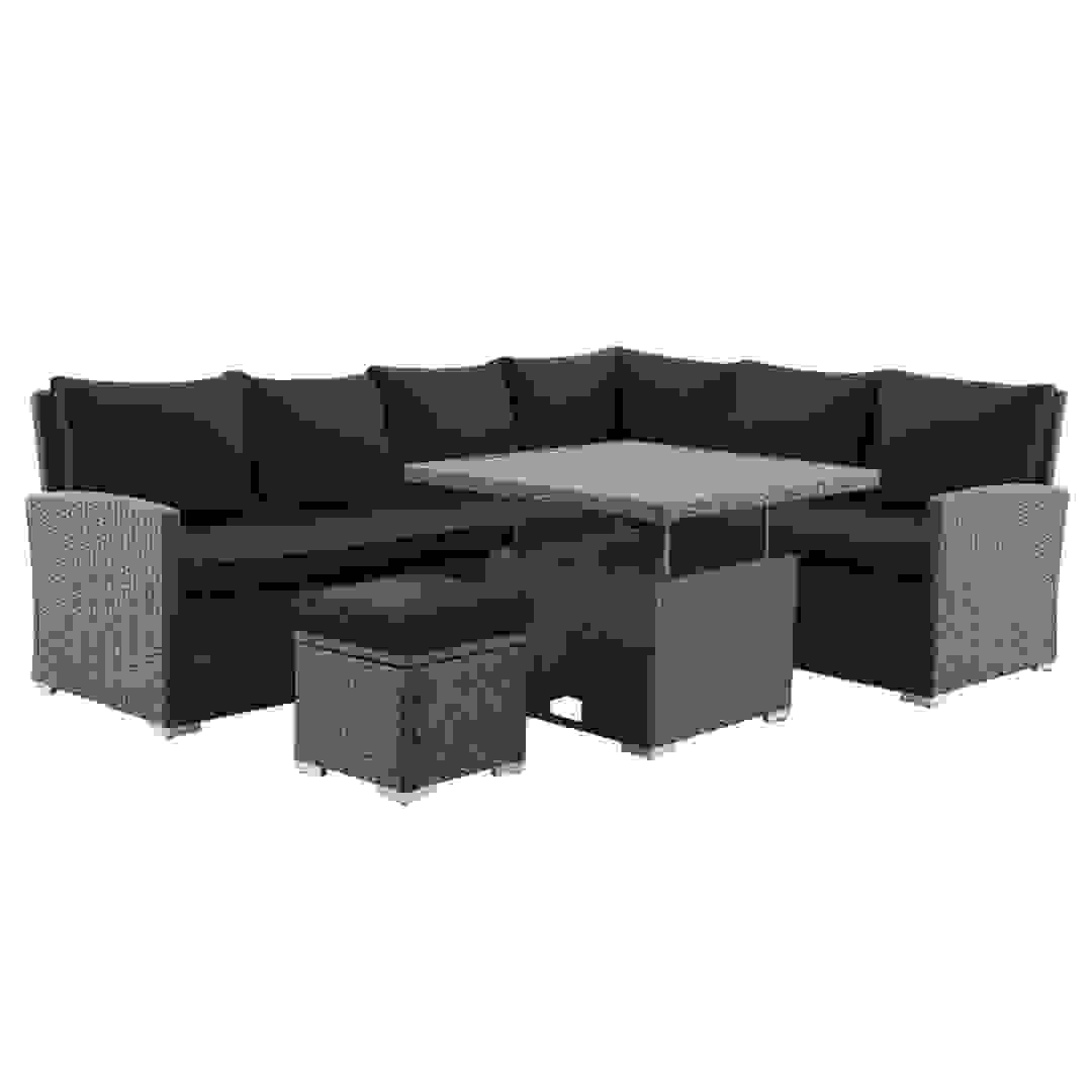 Lagos Rattan Steel Corner Outdoor Sofa Set