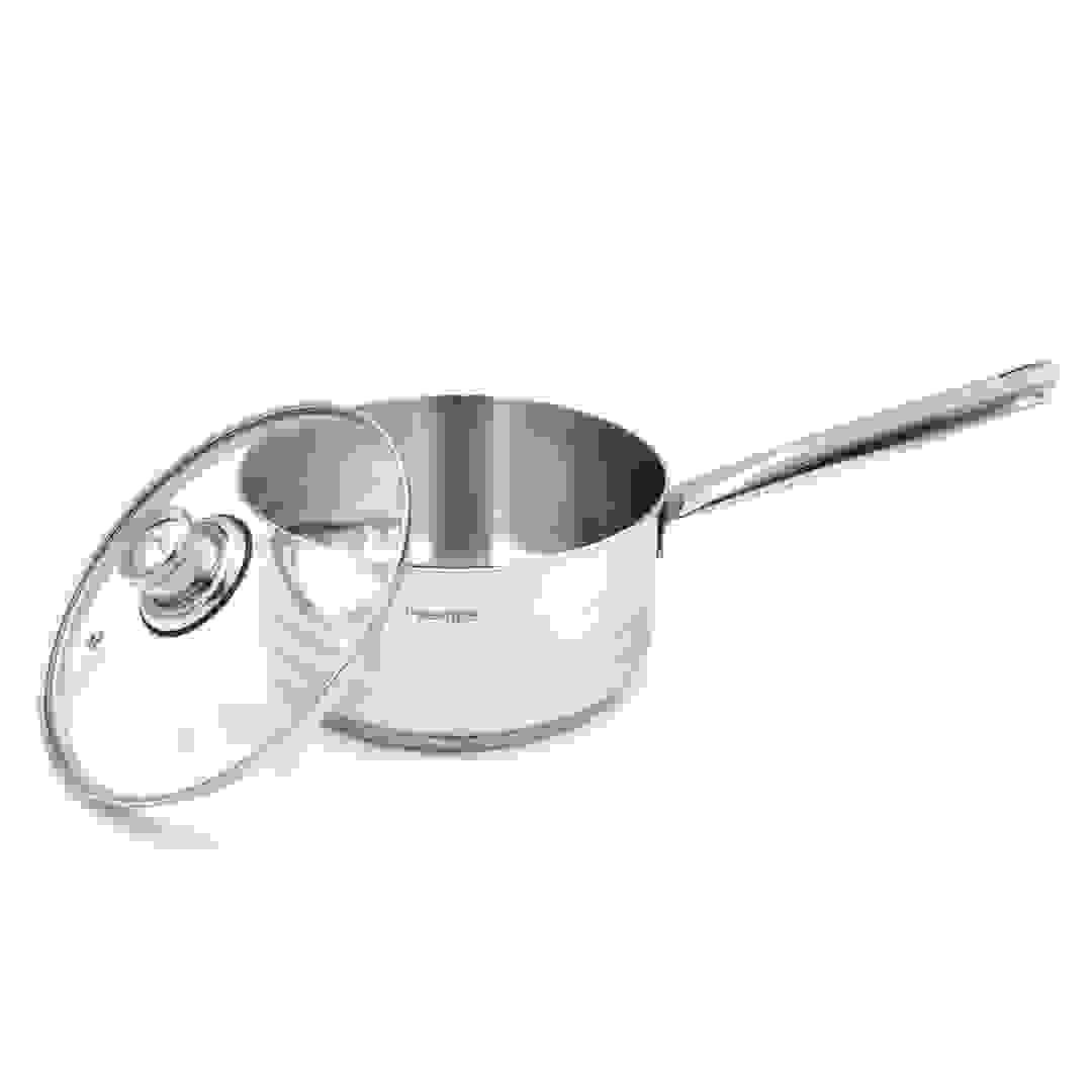 قدر صلصة ستانلس ستيل بغطاء شفاف برستيج إنفينيتي (فضي، 3 لتر، 20 سم)