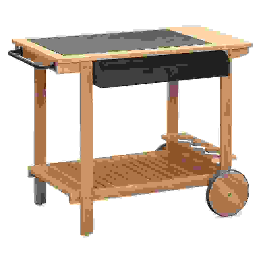 Serving Trolley Acacia Wood