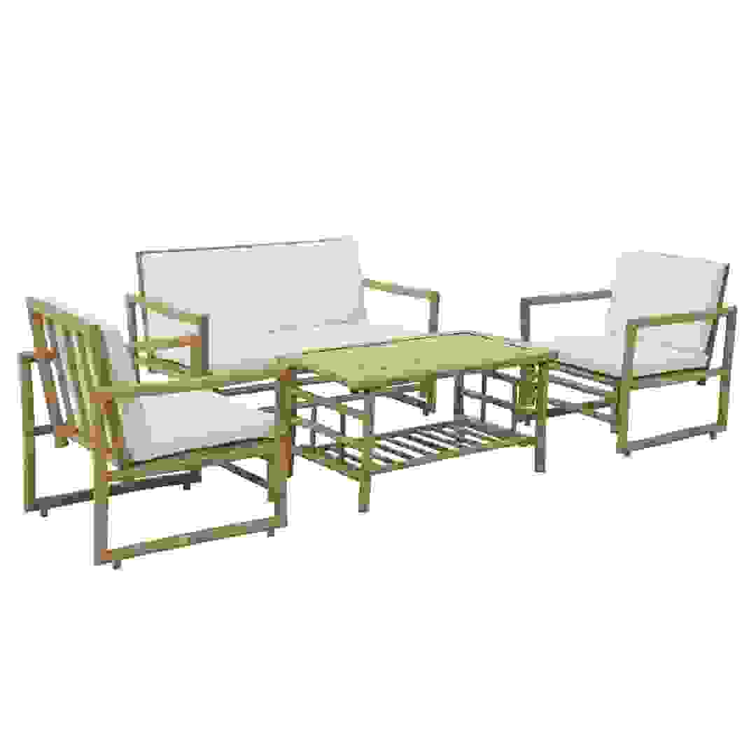 Bali 4-Seater Bamboo Outdoor Sofa Set (Beige, 113.5 x 65 x 72 cm)