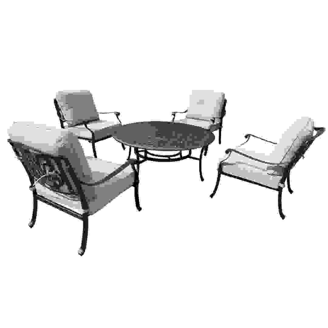 Casablanca 4-Seater Cast Aluminum Outdoor Sofa Set (Bronze, 79 x 89 x 89 cm)