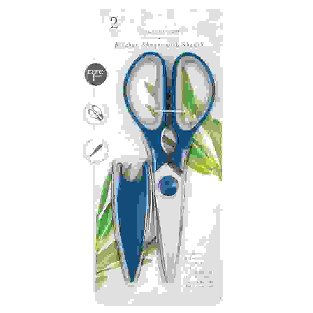 Core Home Kitchen Scissors W/Blue Sheath