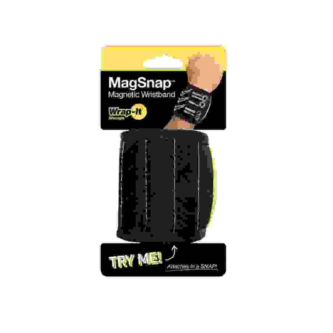 Wrap-It MagSnap Magnetic Wristband Tool Holder (Black, 31 x 8.2 cm)