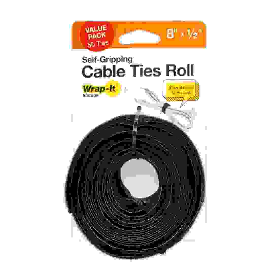 Wrap-It Self-Gripping Cable Ties Roll Pack (20.3 cm, 50 Pc.)