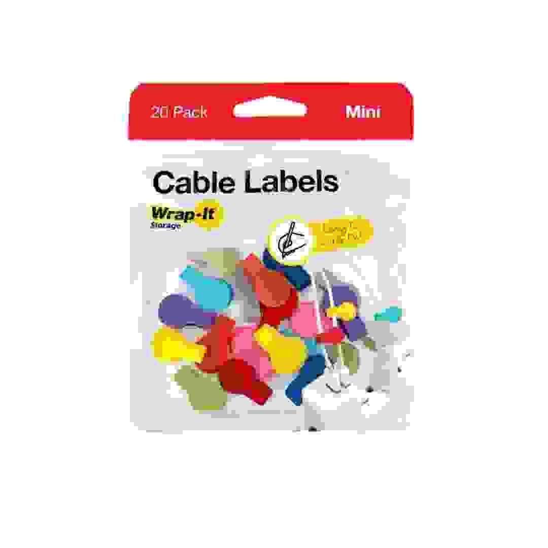 Wrap-It Mini Cable Labels Pack (Multicolor,1.27 cm, 20 Pc.)