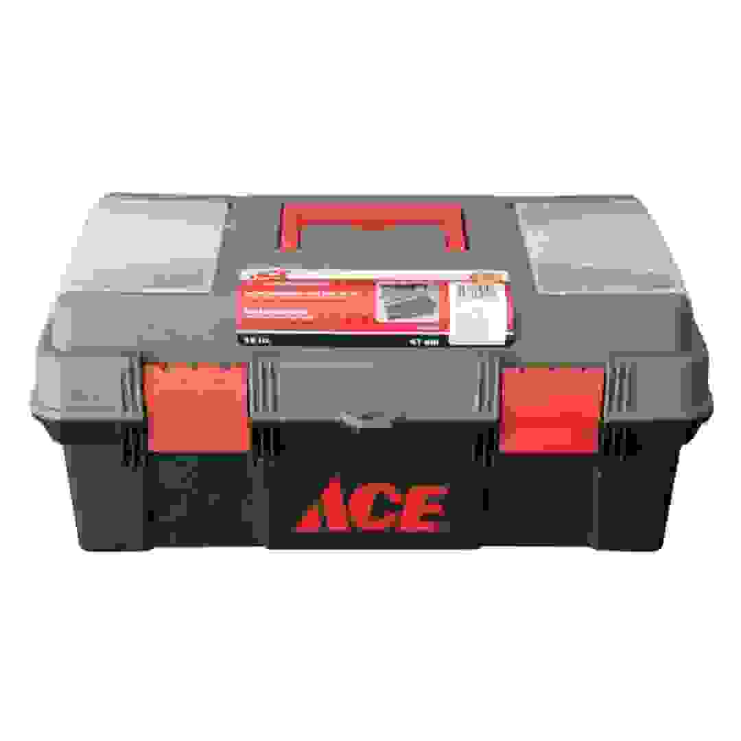 صندوق أدوات بلاستيكي مع رف قطع قابل للفك إيس (41سم)