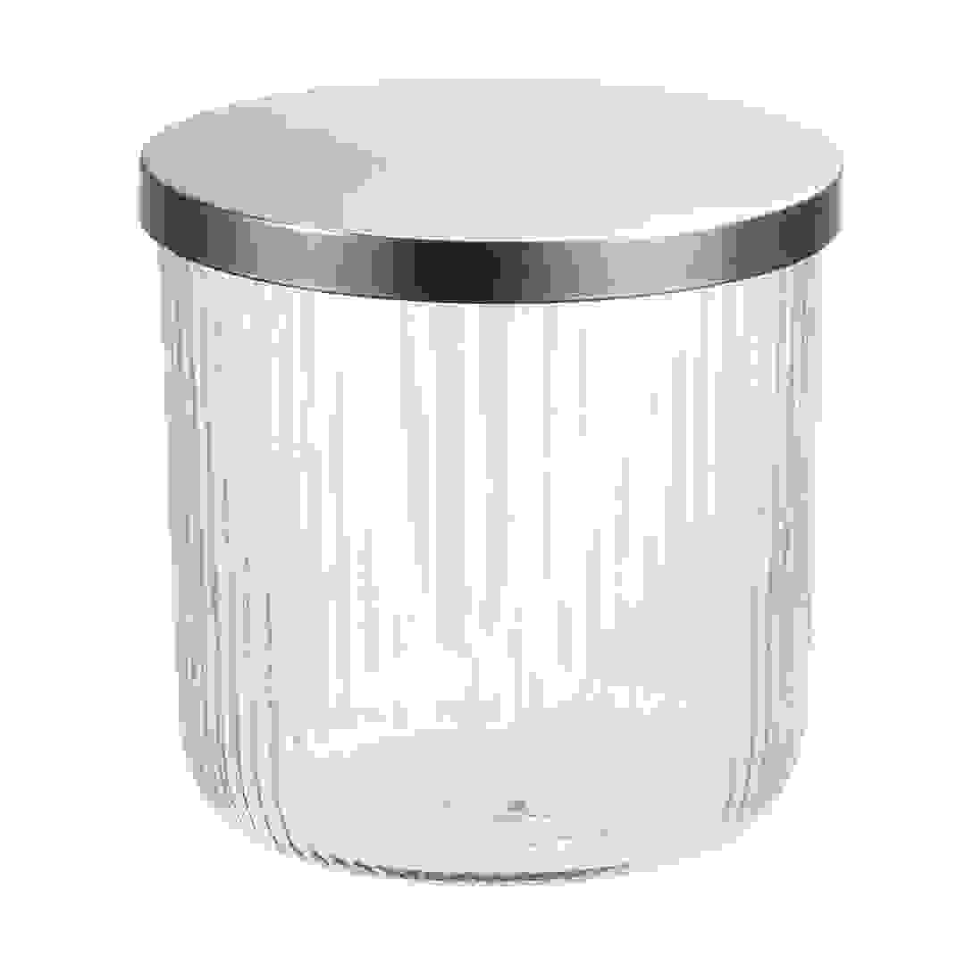 Interdesign Large Fluted Glass Canister (12.7 x 12.7 x 12 cm)