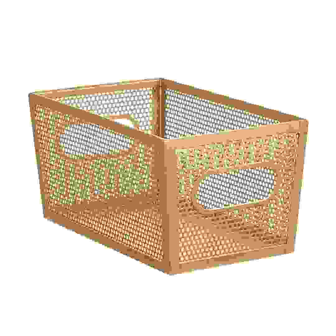 Interdesign Perforated Metal Bin (Brass, 25.4 x 15 x 12.7 cm)