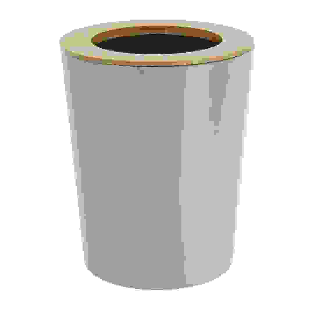 سلة قمامة معدنية مع غطاء خيزران تندانس (أوكاليبتوس، 5 لتر)