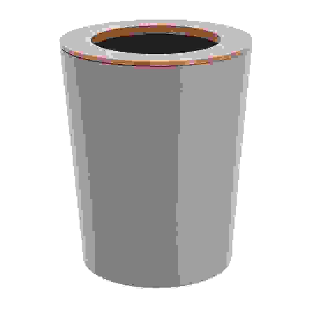 Tendance Metal Dustbin W/Bamboo Lid (Cappuccino, 5L)