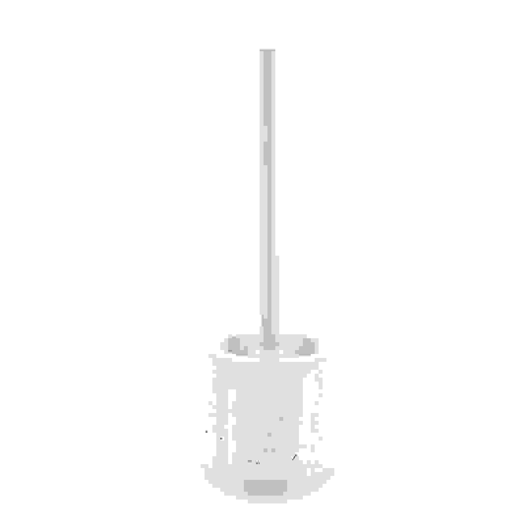 Tendnce Speckled Stoneware Toilet Brush W/Matte Base (White Beig, 12 x 12 x 40 cm)