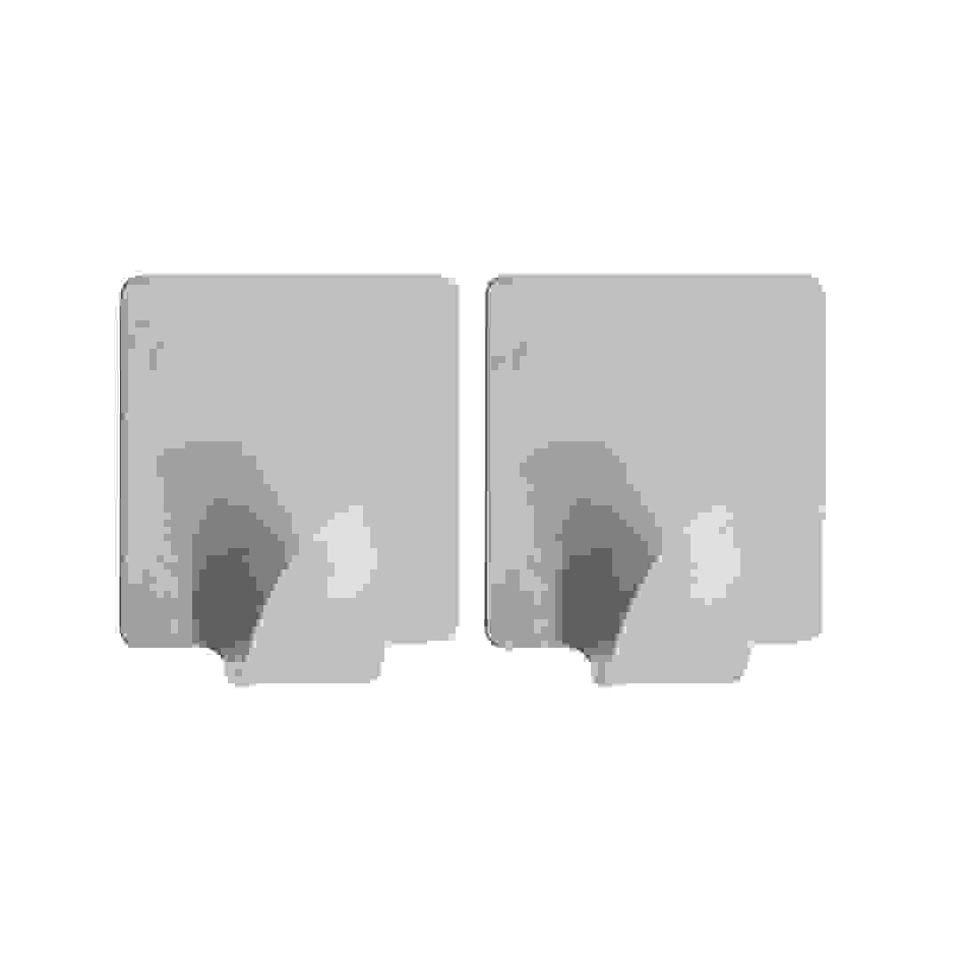 Tendance 3M Square Stainless Steel Hooks Set (Chrome, 2 Pc.)