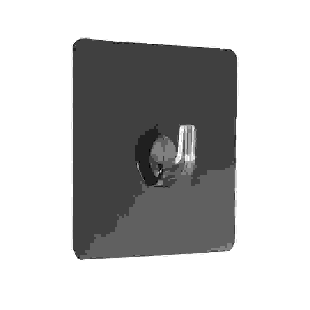 Tendance Square PS/PVC Adhesive Hook (Black, 8 x 2 x 8 cm)