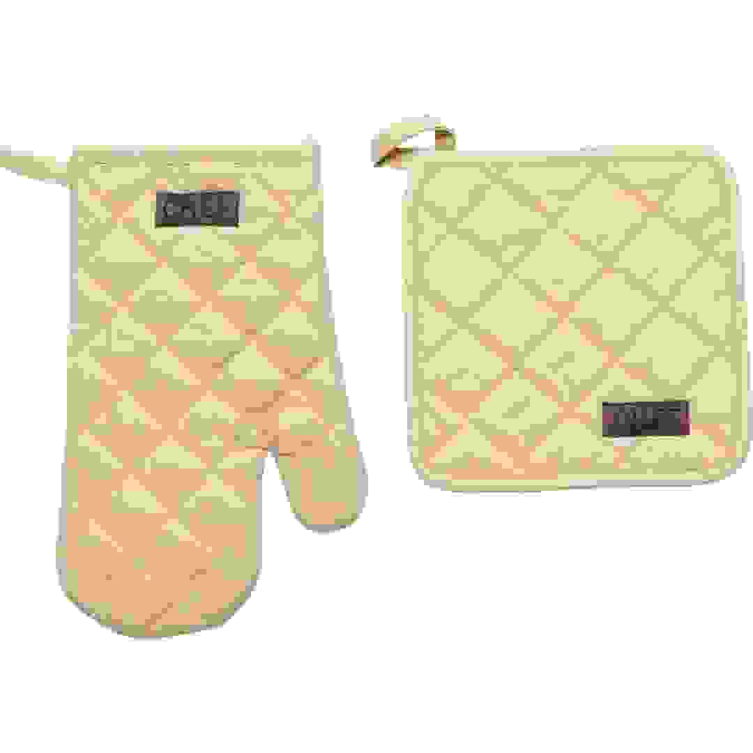Luance Kitchen Glove and Pot Holder Set (Beige)