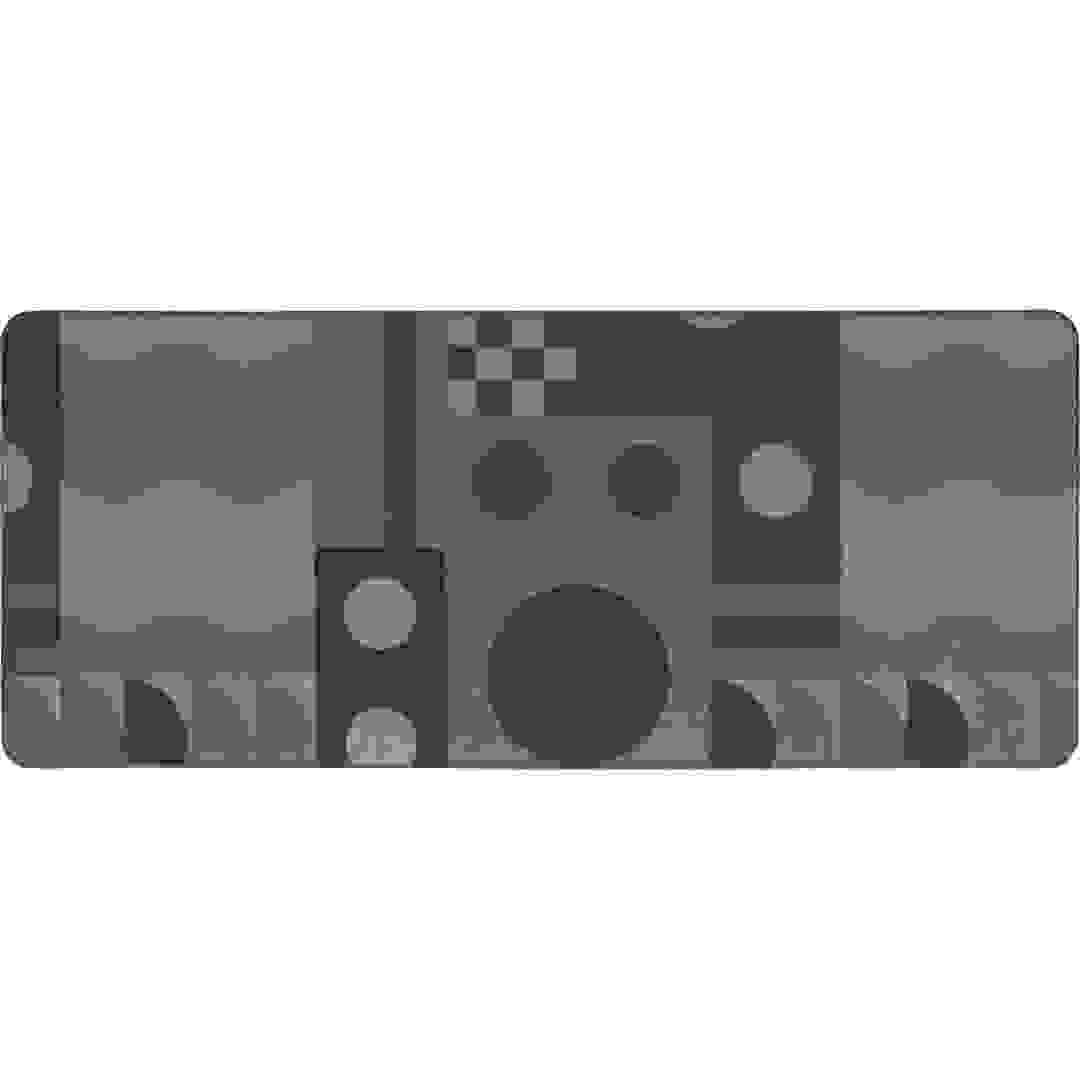 بساط مطبخ بتصميم طباعي بوليستر لوانس (رمادي طبيعي، 50 × 120 سم)