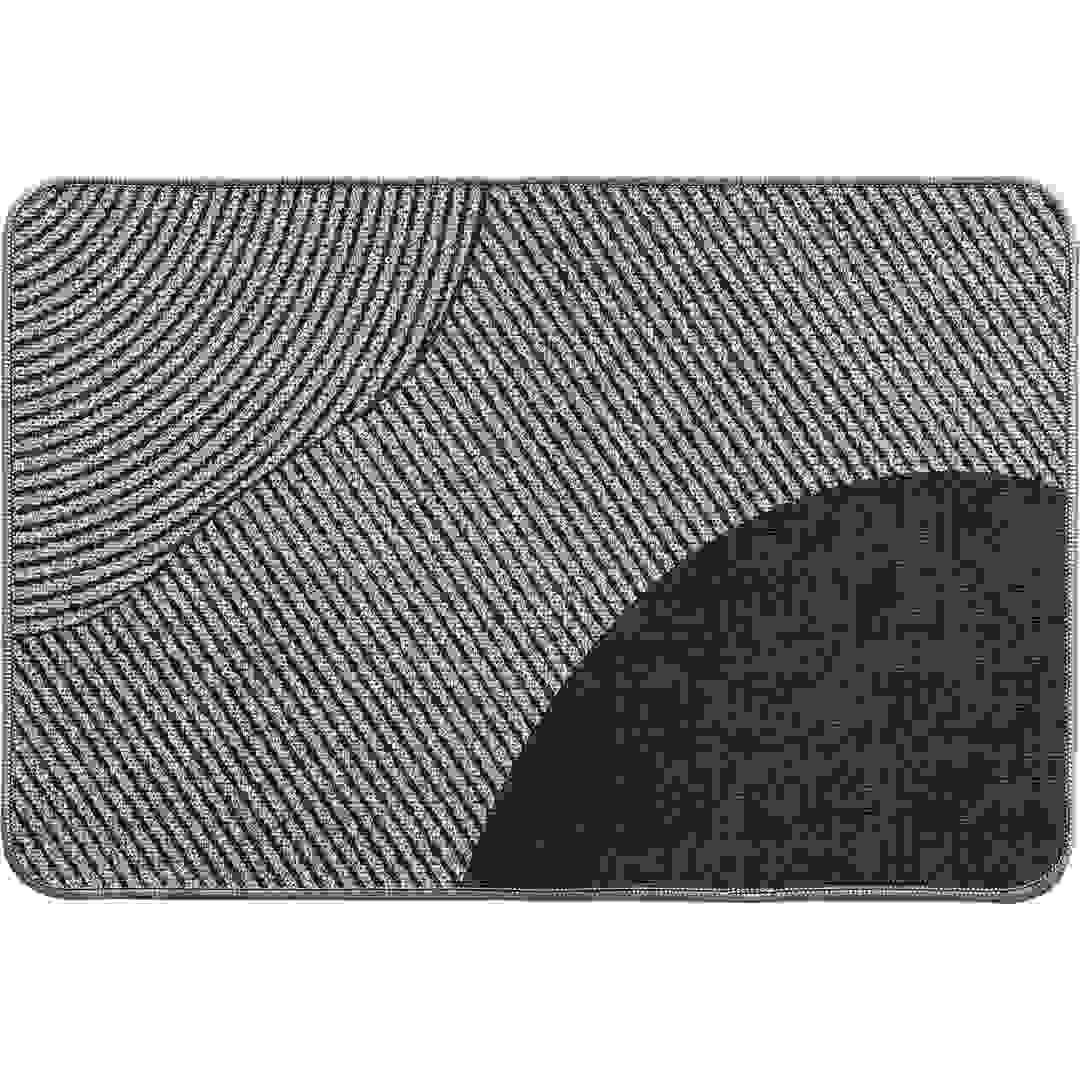 Luance Printed Kitchen Velvet Polyester Mat (Dune Grey, 40 x 60 cm)