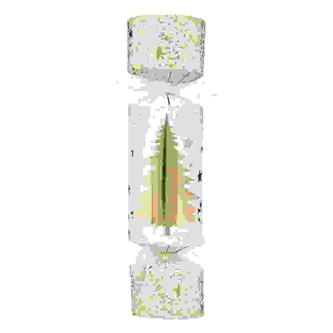 Atmosphera Gold Christmas Tree Crackers Set (6 Pc, Gold/White)