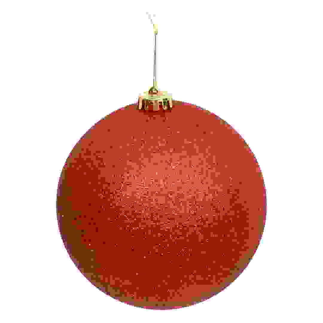 Atmosphera Christmas Glitter Maxi Ball (15 cm, Red)