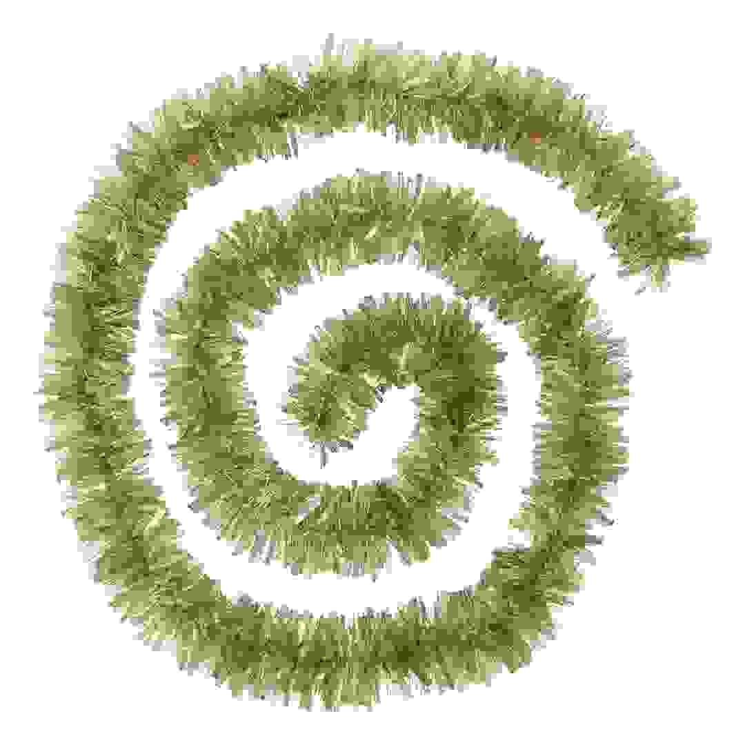 Atmosphera Long Laser Tinsel Festive Décor (10 x 3 cm, Gold)