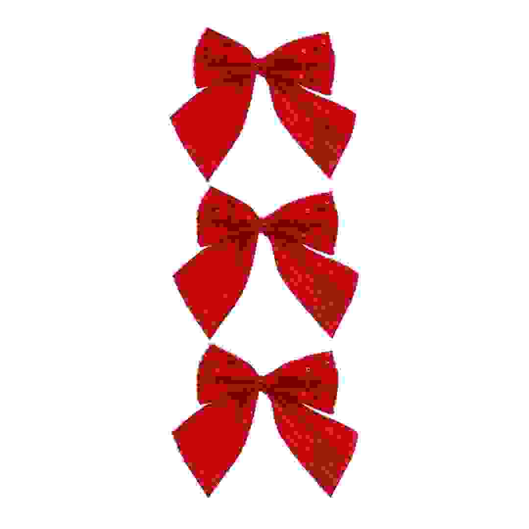 Atmosphera Sequin Decoration Bow Set (3 Pc)