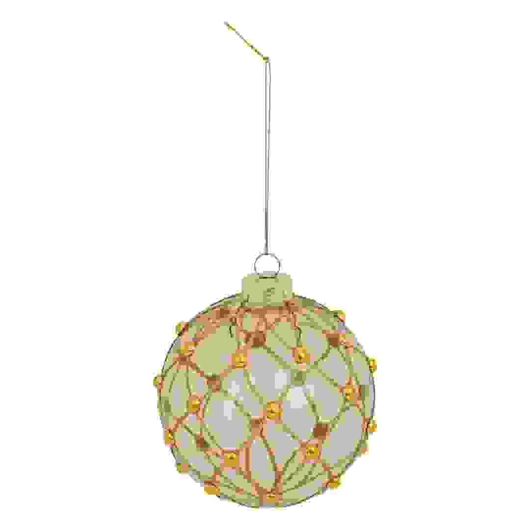 Atmosphera Bronze Pearl Glass Bauble (10 cm)