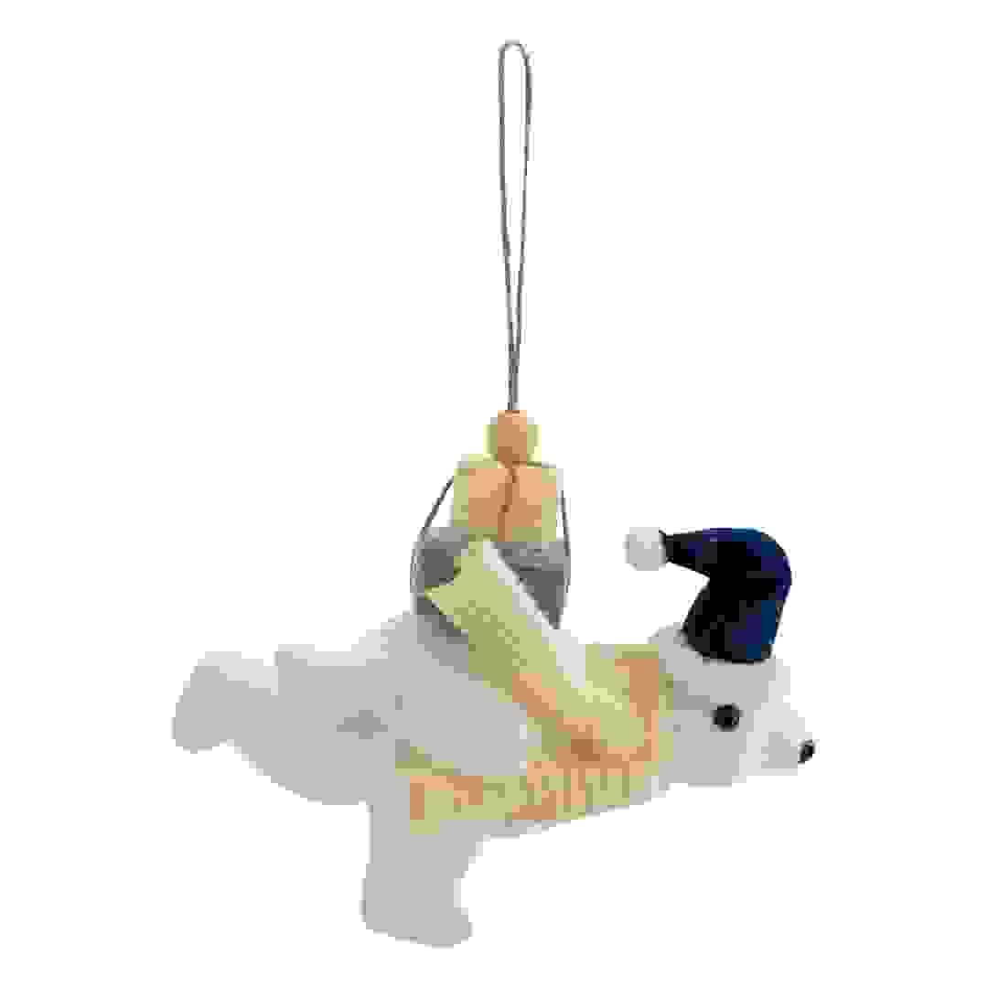 Atmosphera Bear with Gift Polystyrene Tree Decor (12 cm)