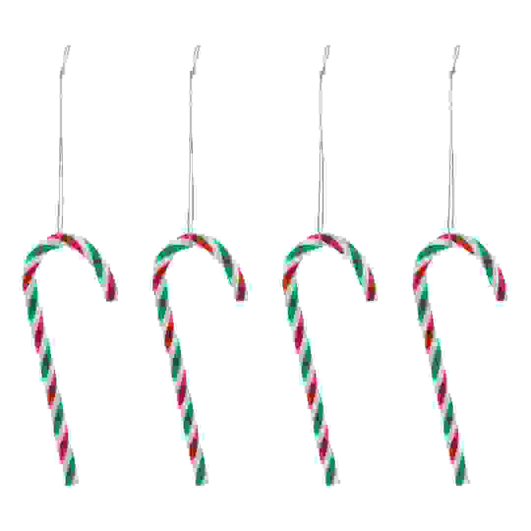 Atmosphera Candy Cane Plastic Tree Decor Set (4 Pc)