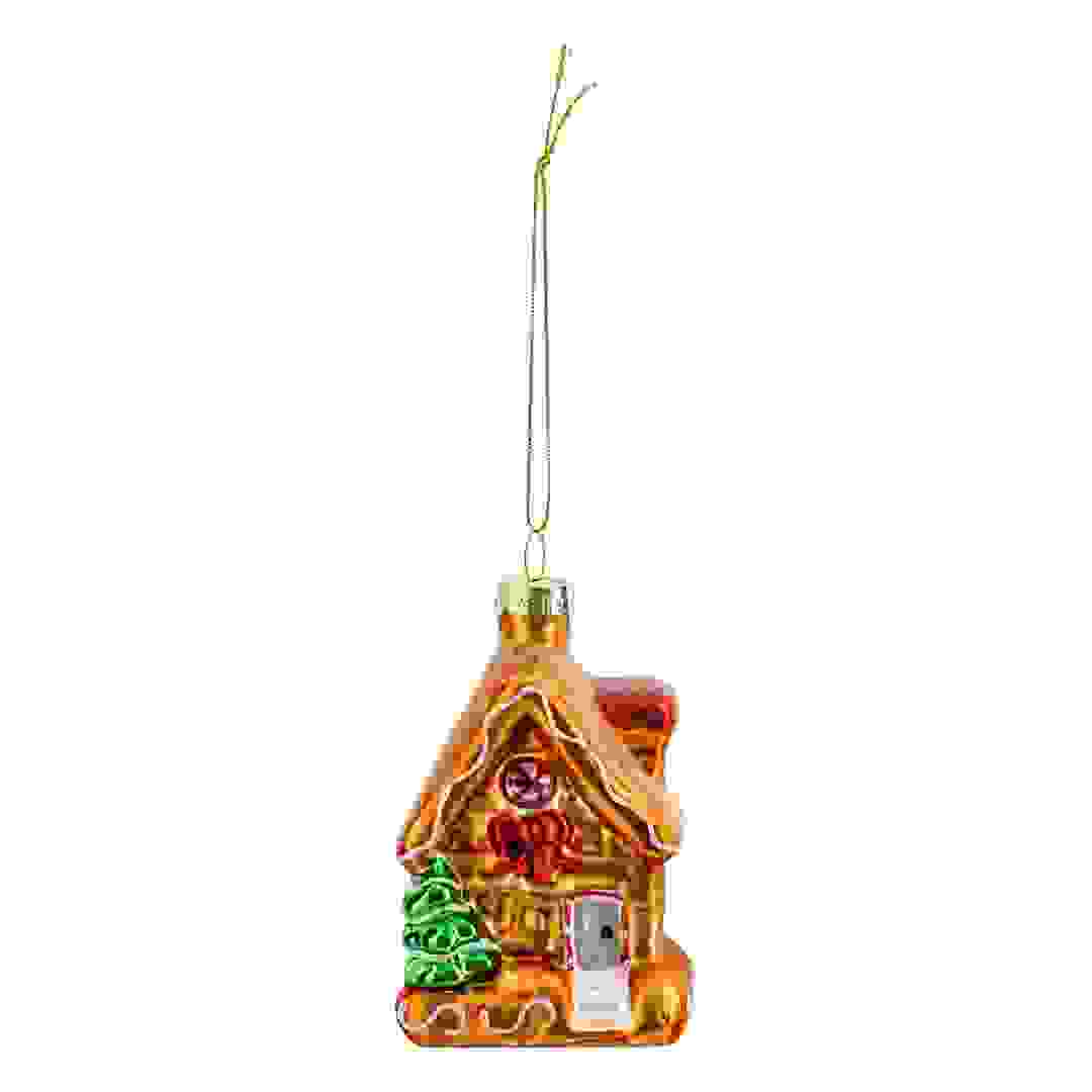 Atmosphera Gingerbread House Glass Tree Decor (1 Pc, 8.4 cm)