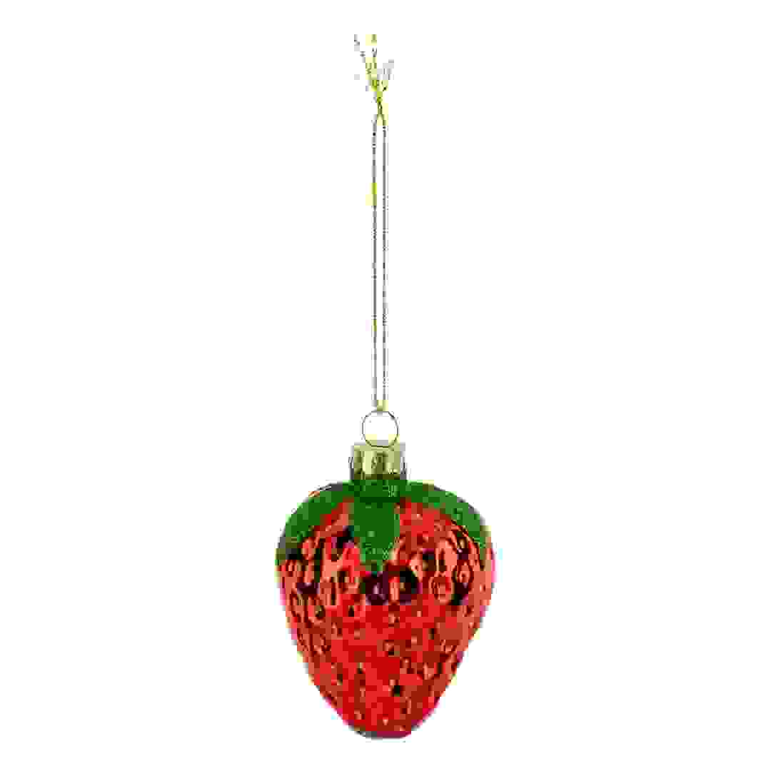 Atmosphera Strawberry Glass Tree Decor (1 Pc, 7.6 cm)