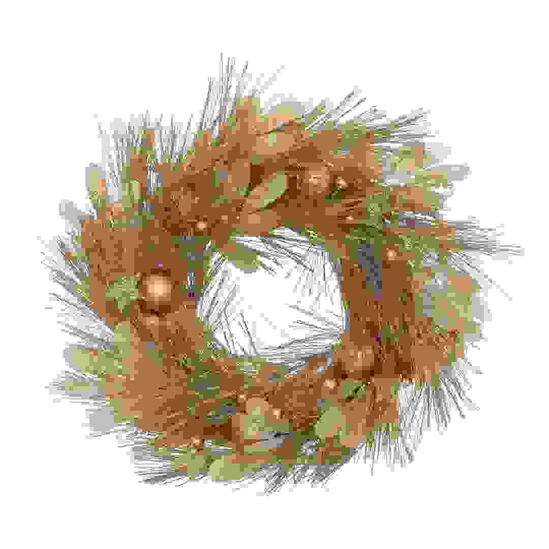 Atmosphera Gold Christmas Plastic Wreath (34 cm)