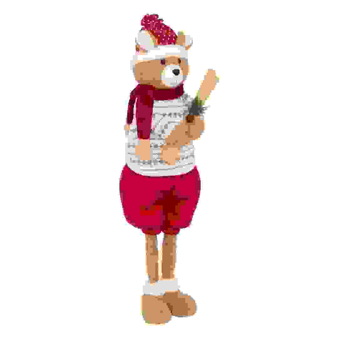Atmosphera Telescopic Skiing Bear Decor (1 Pc, Up to 88 cm)