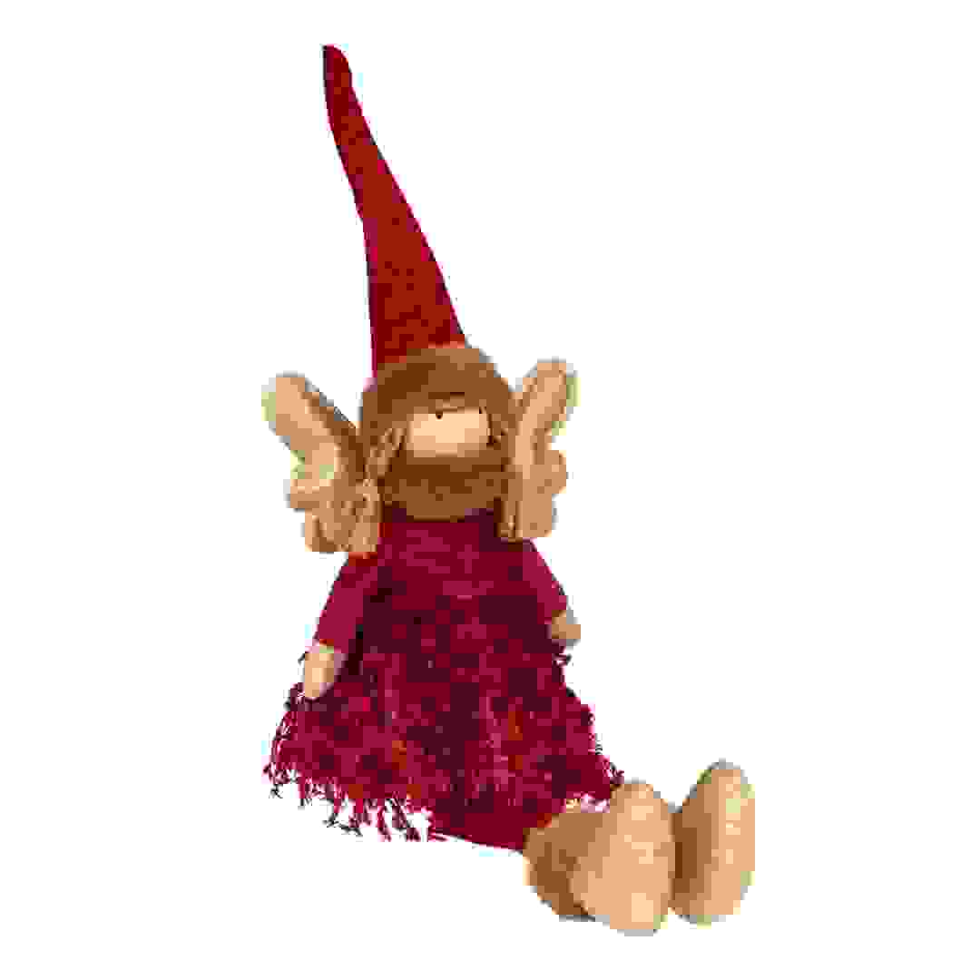 Atmosphera Battery-Operated LED Sitting Fairy Decor (Red, 1 Pc, 48 cm)