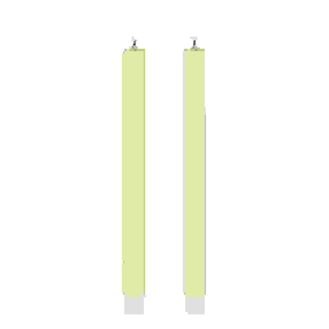 Atmosphera Battery-Operated LED Taper Candle Set (2 Pc, Gold, 28 cm)