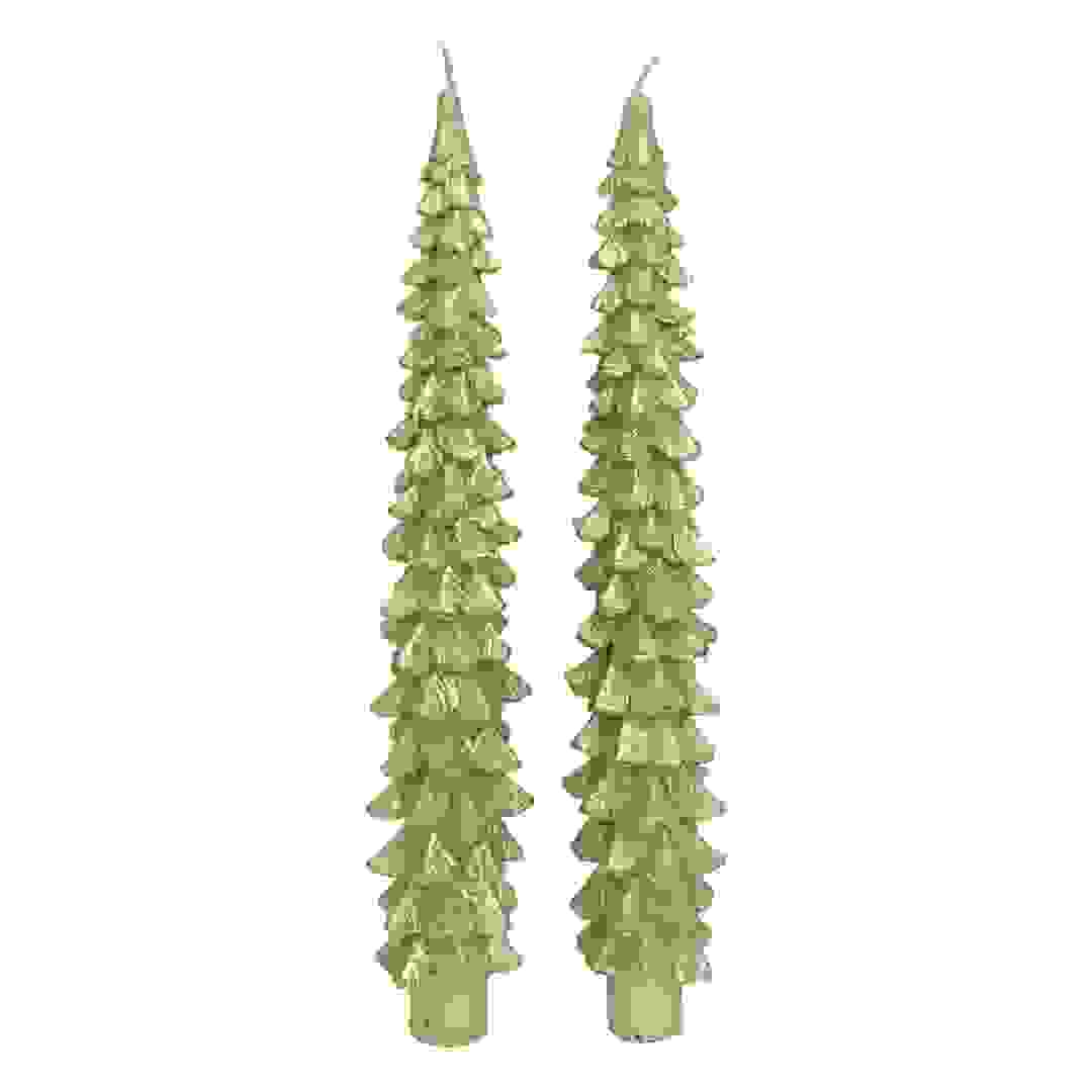 Atmosphera Taper Candle Set (Gold Pine, 2 Pc, 25 cm)