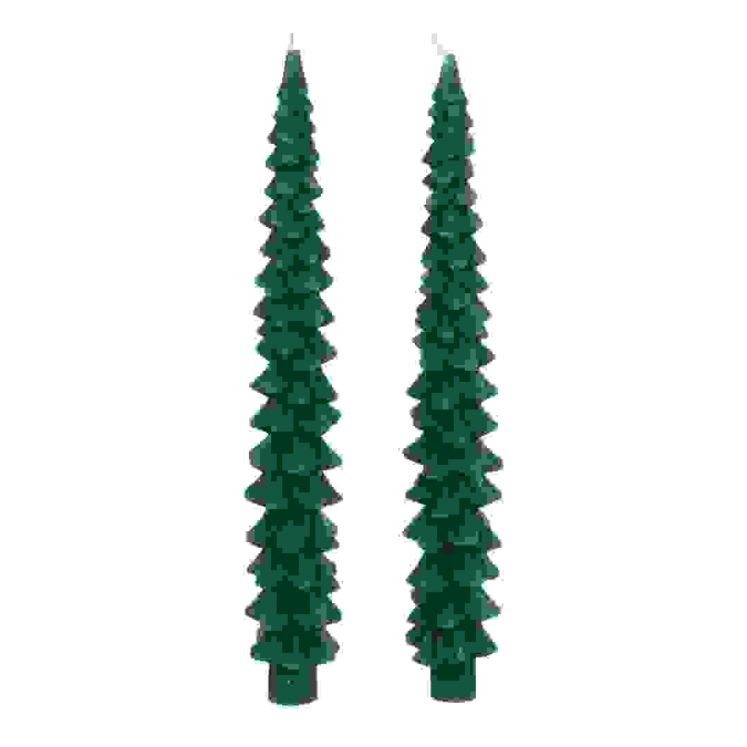 Atmosphera Taper Candle Set (Green Pine, 2 Pc, 25 cm)