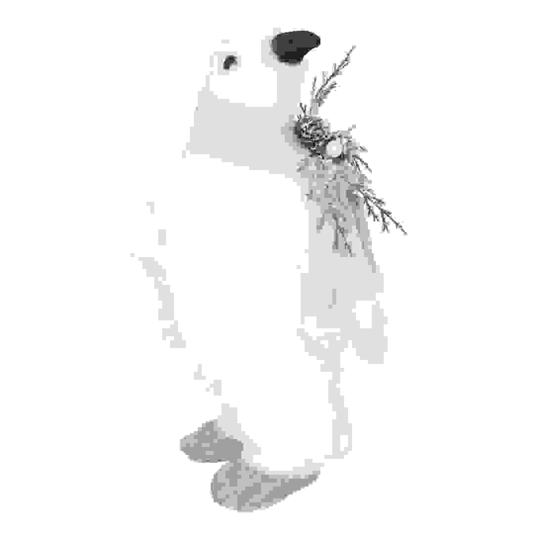 Atmosphera Penguin with Blue Scarf Figure Decor (1 Pc, 20.5 x 40 cm)