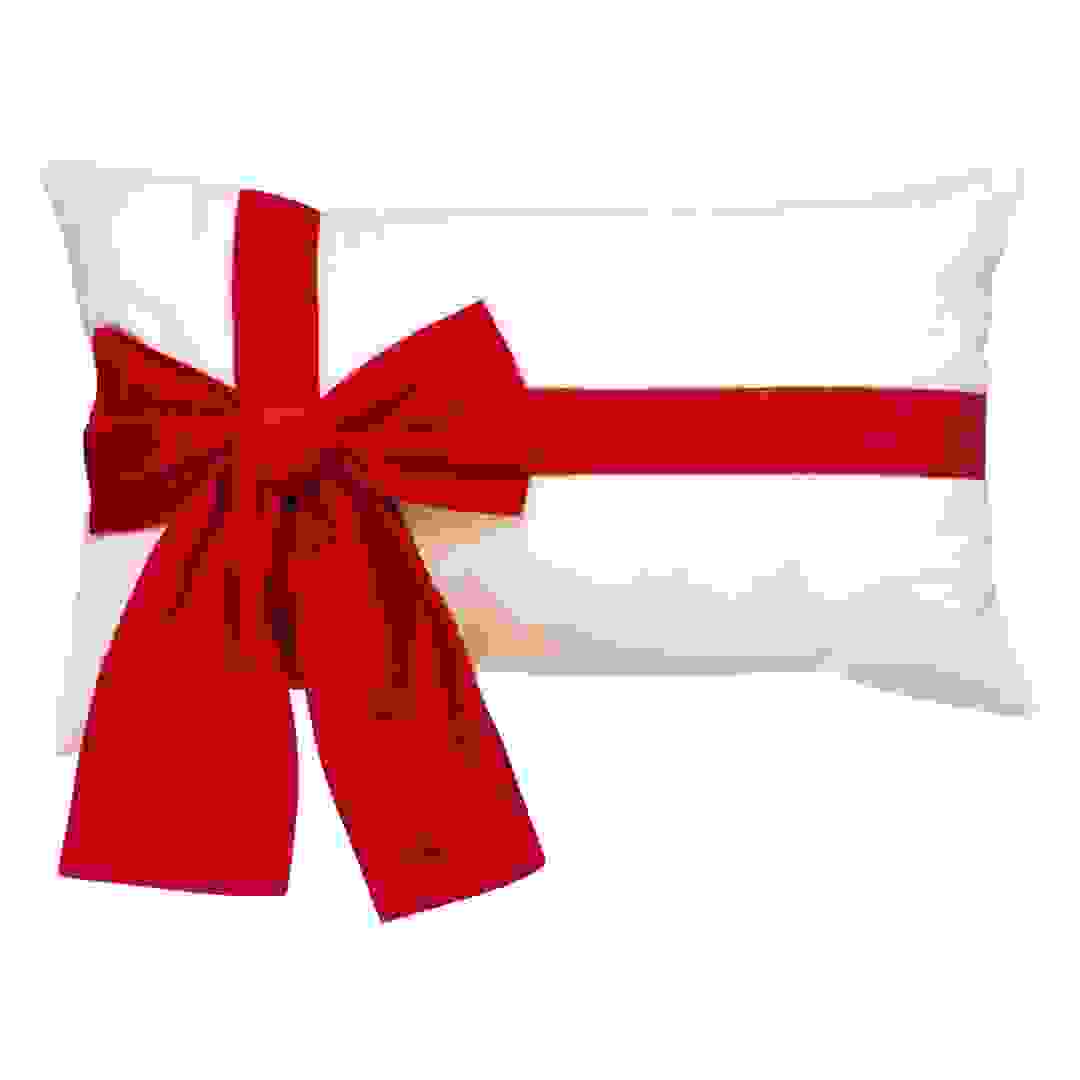 Atmosphera Velvet Bow Gift Decor Cushion (1 Pc, 30 x 50 cm)