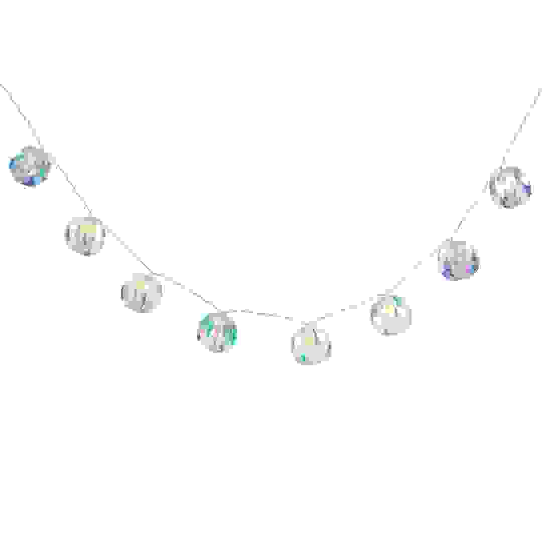 Feeric Battery-Operated LED Iridescent Ball Garland (1 Pc, 165 cm, Warm White)