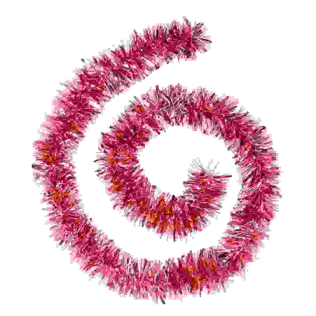 Atmosphera Pink Mixed Strand Tinsel Garland (10 x 200 cm)