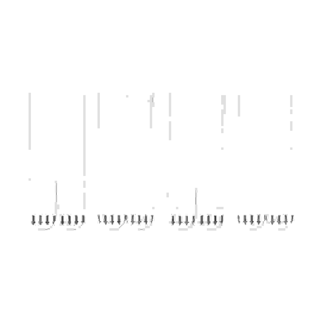 5Five Adhesive Wall Fixing Strip Set (8 Pc, White)