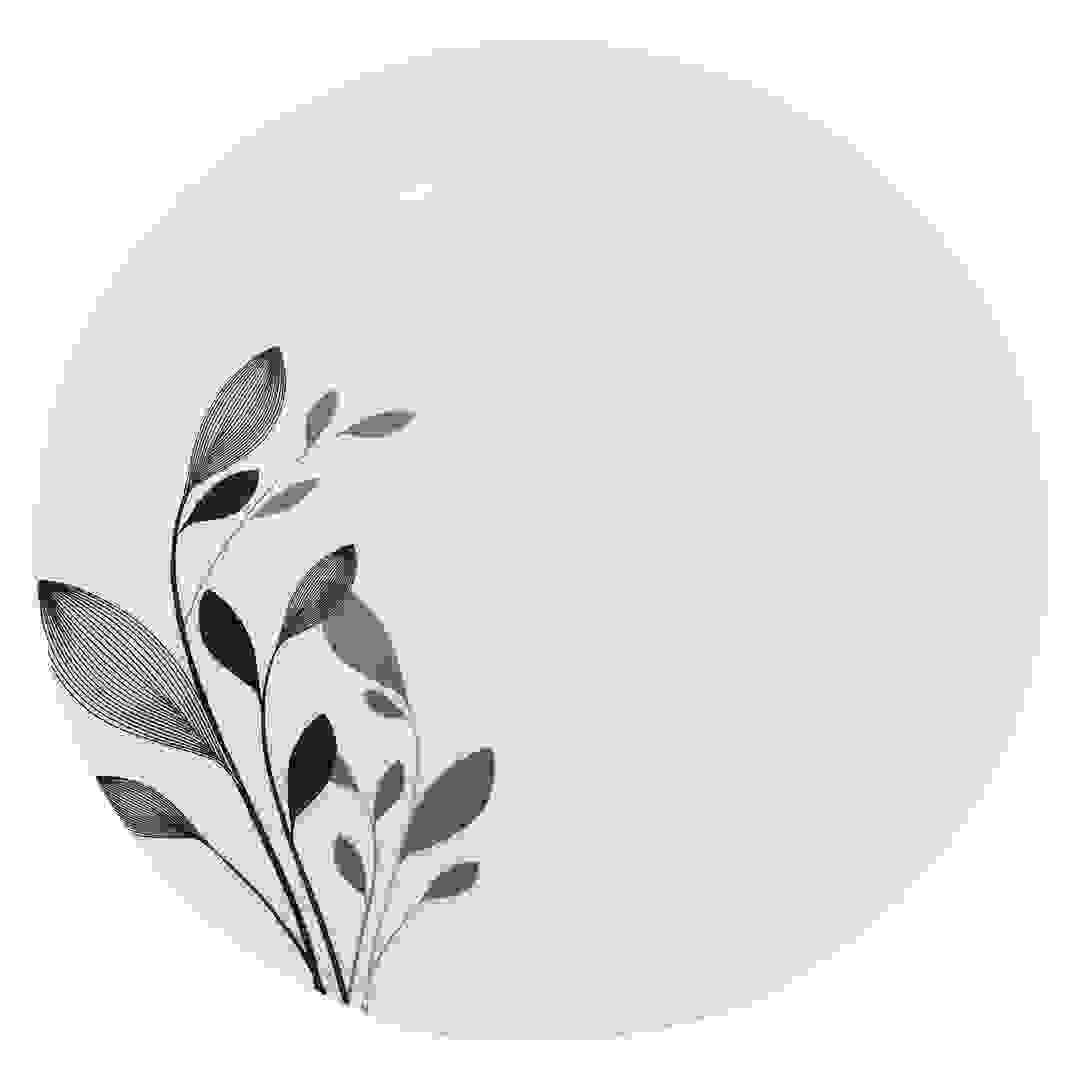 طقم طعام سفرة بورسلين إس جي ليلى (أسود وأبيض، 18 قطعة)