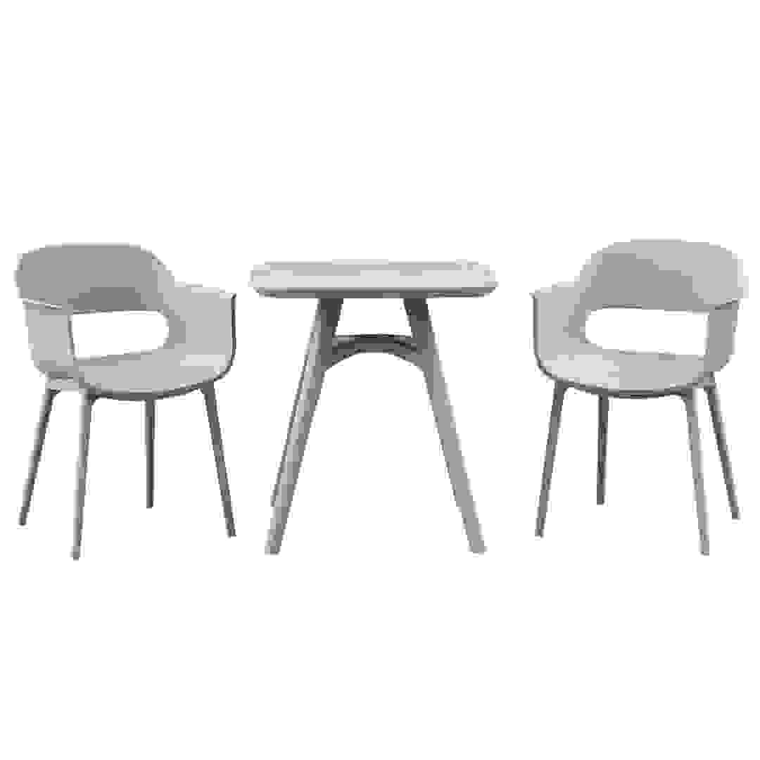 Rio Injected Plastic Bistro Set (Beige, 58 x 58 x 78 cm, 3 Pc.)