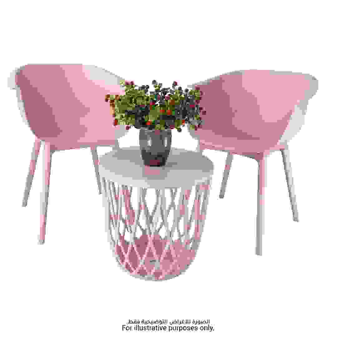 Rio Injected Plastic Bistro Set (Pink, 60 x 57 x 75.5 cm, 3 Pc.)