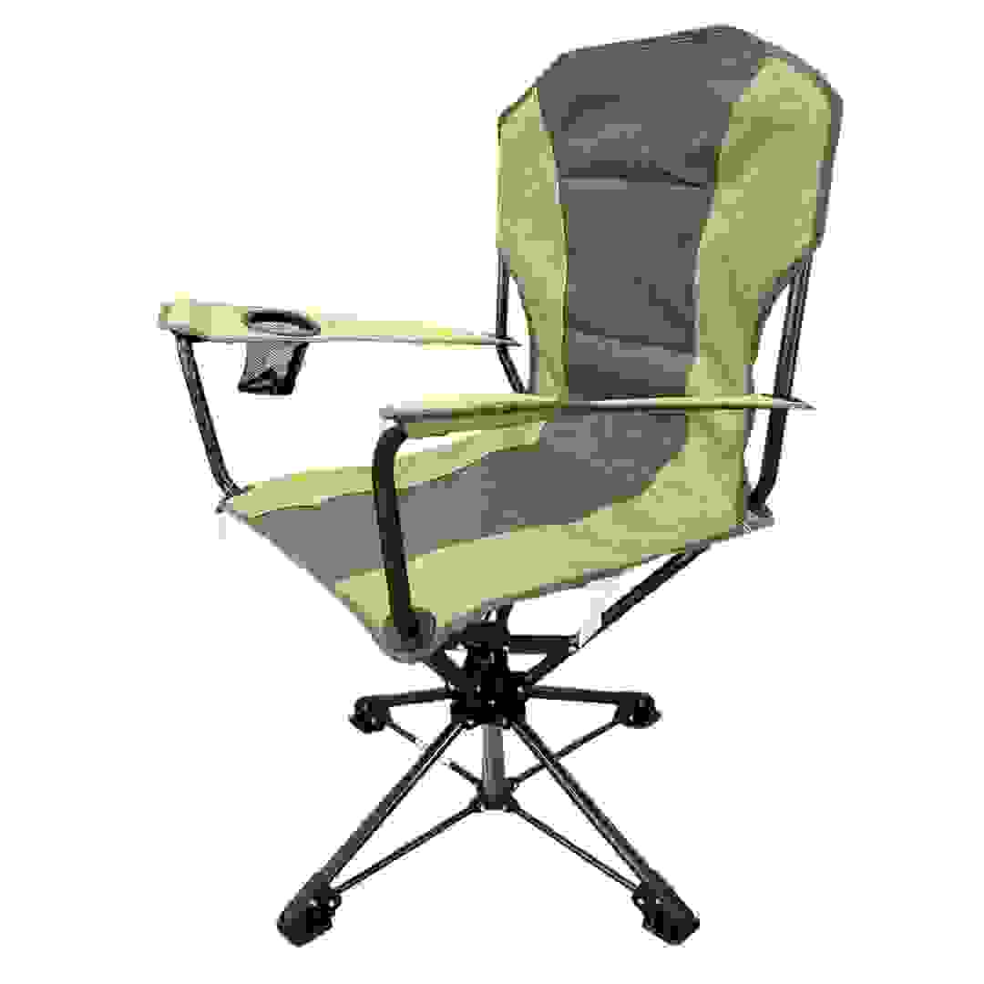 Goleader Foldable Swivel Camping Chair (Grey, 53 x 84 x 97 cm)