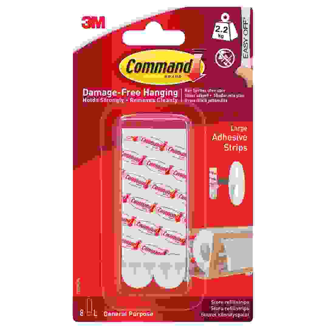 3M Command General Purpose Adhesive Strips Pack (Large, 8 Pc.)