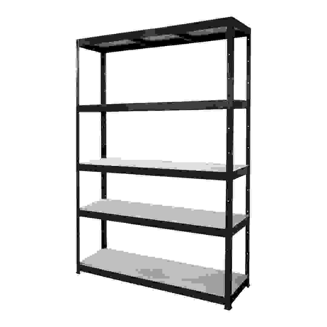 GoodHome Metal Storage Shelf (179 x 120 x 40 cm, Black)